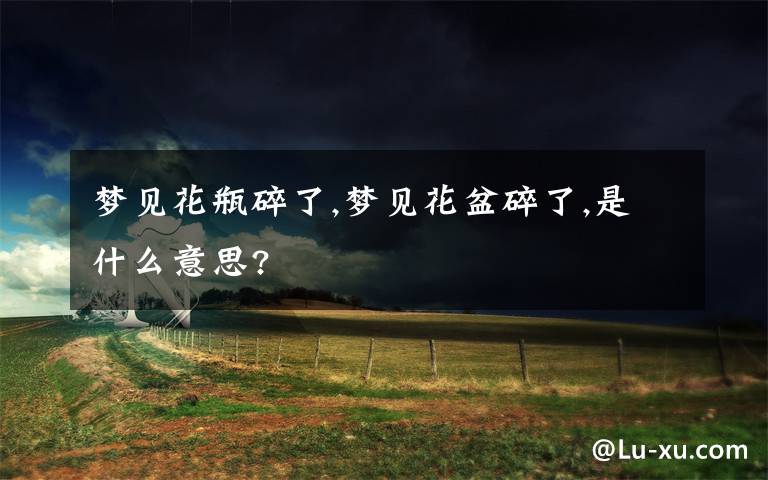 梦见花瓶碎了,梦见花盆碎了,是什么意思?