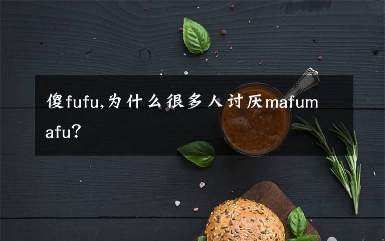 傻fufu,为什么很多人讨厌mafumafu?