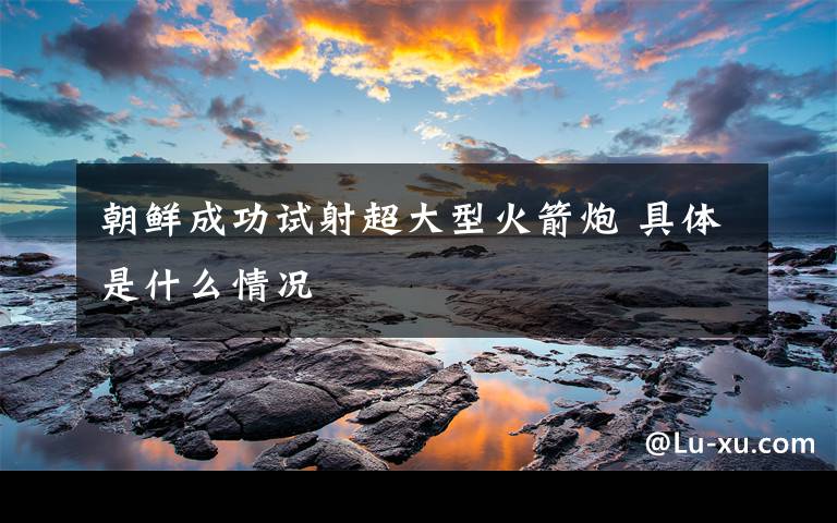 朝鲜成功试射超大型火箭炮 具体是什么情况