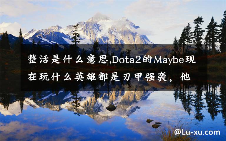 整活是什么意思,Dota2的Maybe现在玩什么英雄都是刃甲强袭,他这样是不是在