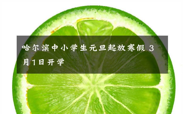 哈尔滨中小学生元旦起放寒假 3月1日开学
