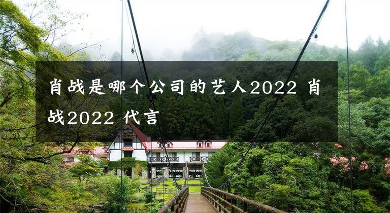 肖战是哪个公司的艺人2022 肖战2022 代言