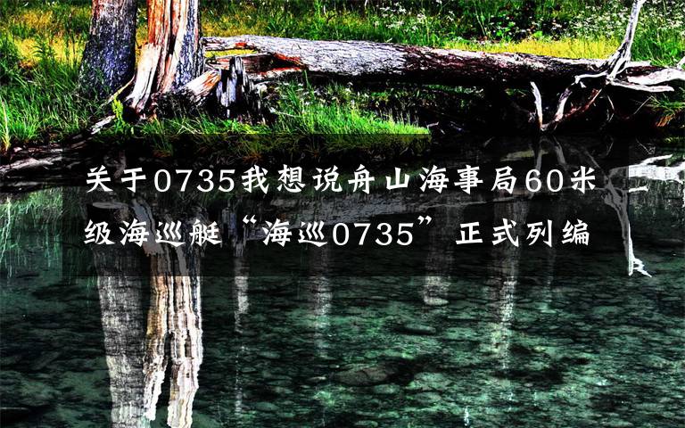 关于0735我想说舟山海事局60米级海巡艇“海巡0735”正式列编