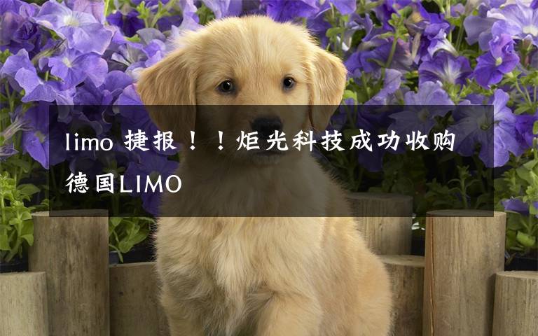 limo 捷报!!炬光科技成功收购德国LIMO