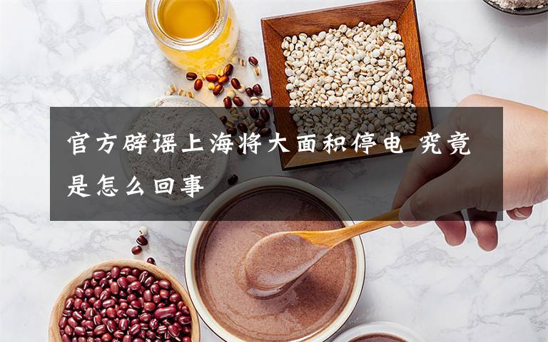 官方辟谣上海将大面积停电 究竟是怎么回事