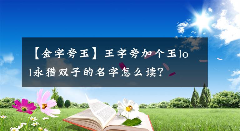 【金字旁玉】王字旁加个玉lol永猎双子的名字怎么读？