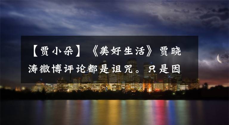 【贾小朵】《美好生活》贾晓涛微博评论都是诅咒。只是因为庄子破坏排剧吗?