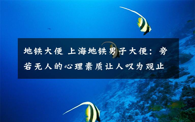 地铁大便 上海地铁男子大便:旁若无人的心理素质让人叹为观止 隔着屏幕味都不对