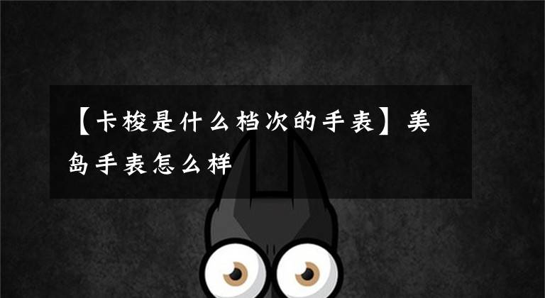 【卡梭是什么档次的手表】美岛手表怎么样