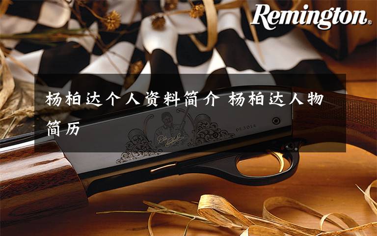 杨柏达个人资料简介 杨柏达人物简历