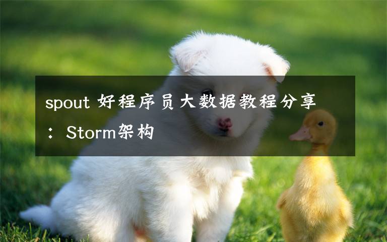 spout 好程序员大数据教程分享:Storm架构