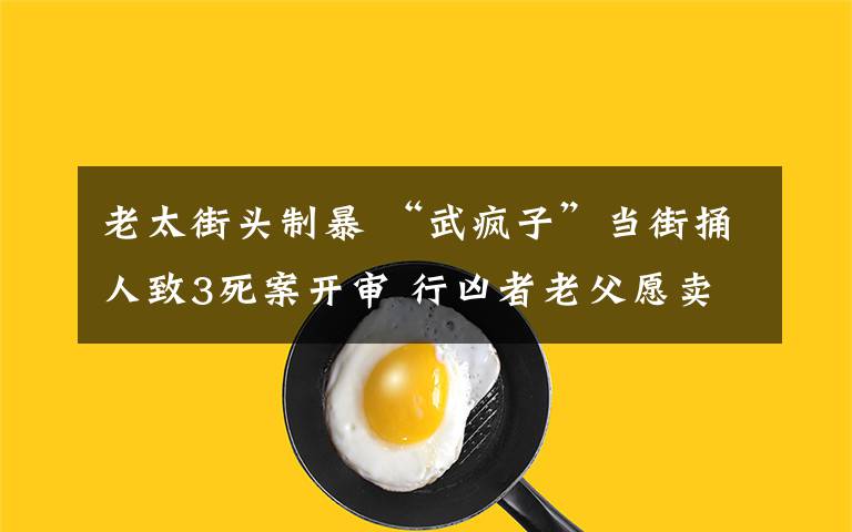 老太街头制暴 “武疯子”当街捅人致3死案开审 行凶者老父愿卖房赔偿