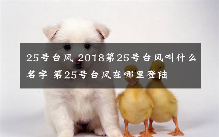 25号台风 2018第25号台风叫什么名字 第25号台风在哪里登陆