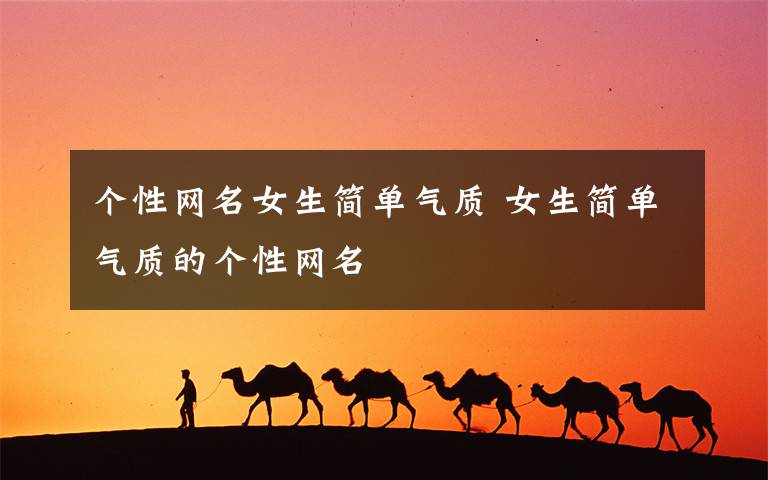 个性网名女生简单气质 女生简单气质的个性网名