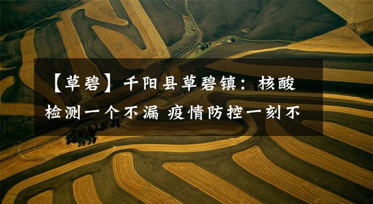 【草碧】千阳县草碧镇：核酸检测一个不漏 疫情防控一刻不松