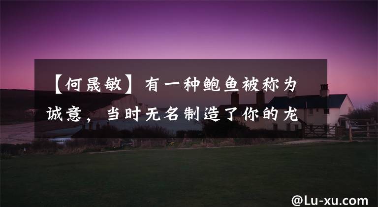 【何晟敏】有一种鲍鱼被称为诚意，当时无名制造了你的龙套，现在你充当了我的配角