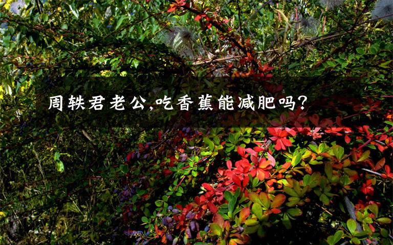 周轶君老公,吃香蕉能减肥吗?