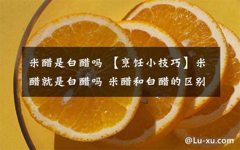 米醋是白醋吗 【烹饪小技巧】米醋就是白醋吗 米醋和白醋的区别有哪些?