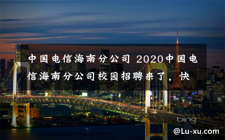 中国电信海南分公司 2020中国电信海南分公司校园招聘来了,快看!