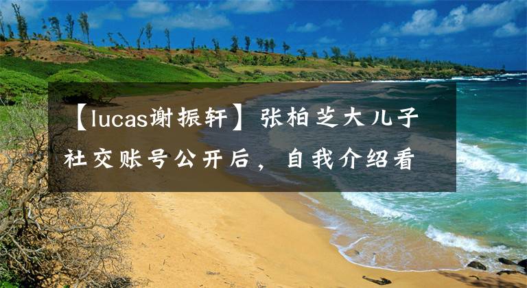 【lucas谢振轩】张柏芝大儿子社交账号公开后,自我介绍看起来很成熟,头像和谢廷峰太像了。