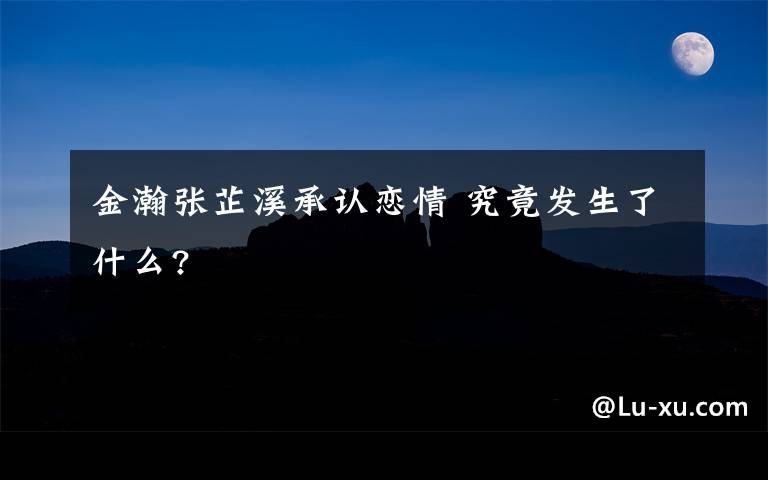 金瀚张芷溪承认恋情 究竟发生了什么?