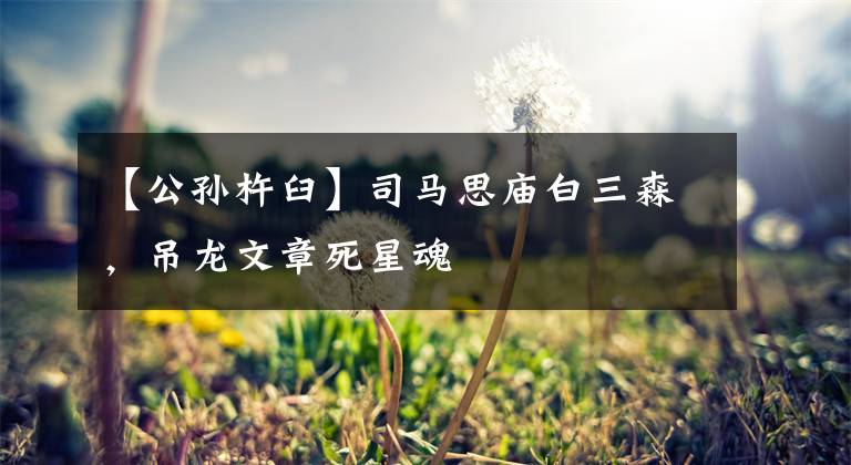 【公孙杵臼】司马思庙白三森，吊龙文章死星魂