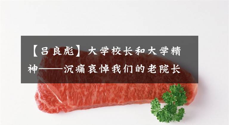 【吕良彪】大学校长和大学精神——沉痛哀悼我们的老院长谢焕章老师