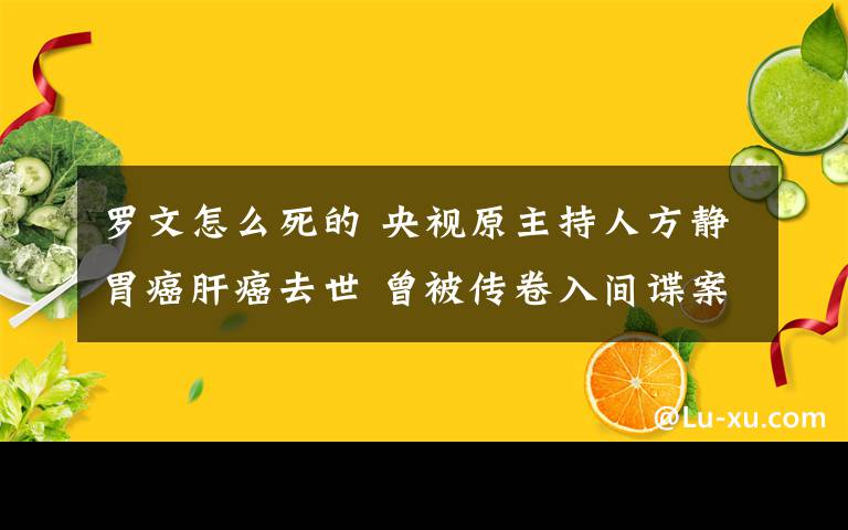 罗文怎么死的 央视原主持人方静胃癌肝癌去世 曾被传卷入间谍案