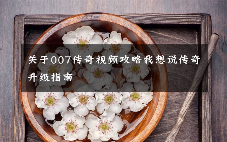 关于007传奇视频攻略我想说传奇升级指南