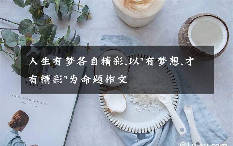 人生有梦各自精彩,以