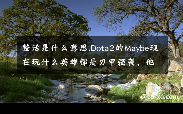整活是什么意思,Dota2的Maybe现在玩什么英雄都是刃甲强袭，他这样是不是在