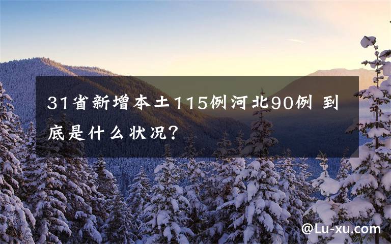 31省新增本土115例河北90例 到底是什么状况？