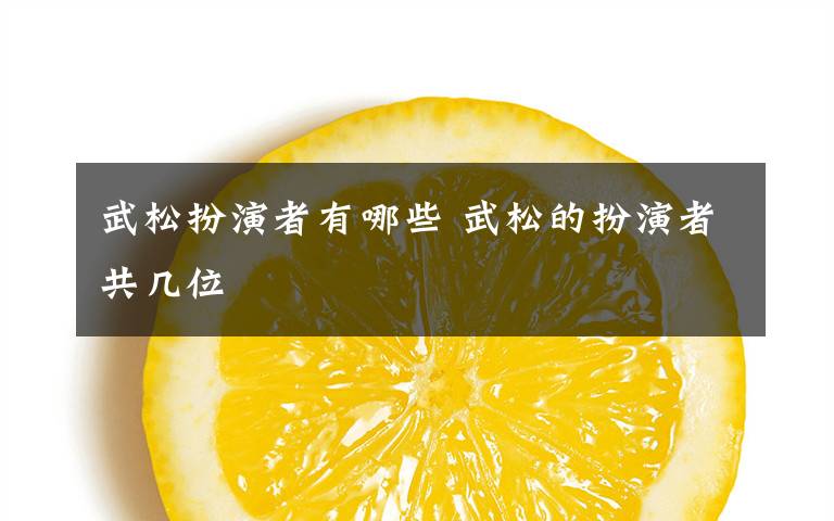 武松扮演者有哪些 武松的扮演者共几位