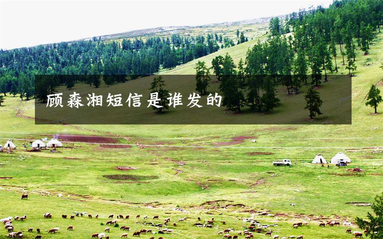 顾森湘短信是谁发的