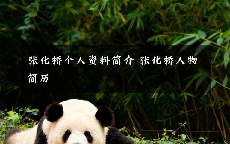 张化桥个人资料简介 张化桥人物简历