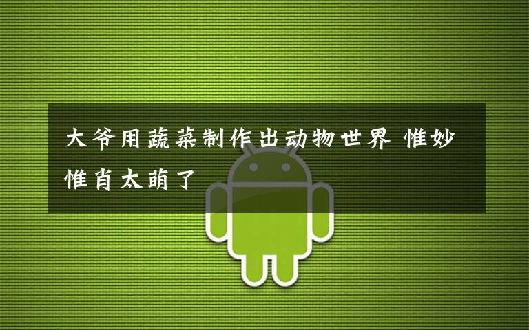 大爷用蔬菜制作出动物世界 惟妙惟肖太萌了