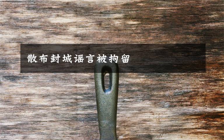 散布封城谣言被拘留