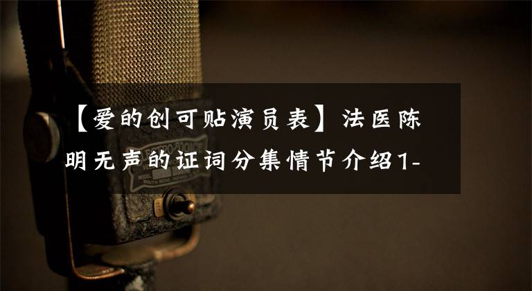 【爱的创可贴演员表】法医陈明无声的证词分集情节介绍1-24全集，在哪个平台播出？