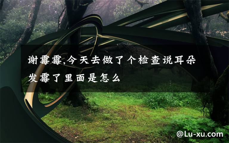 谢霉霉,今天去做了个检查说耳朵发霉了里面是怎么