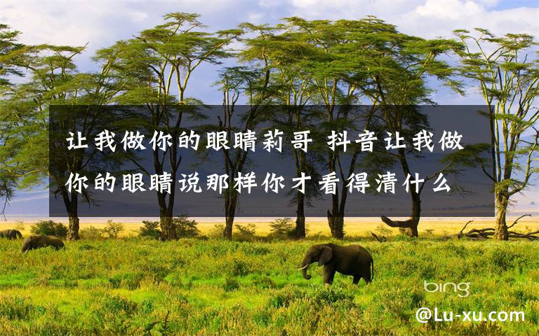 让我做你的眼睛莉哥 抖音让我做你的眼睛说那样你才看得清什么歌 《唱腔另类》歌词一览