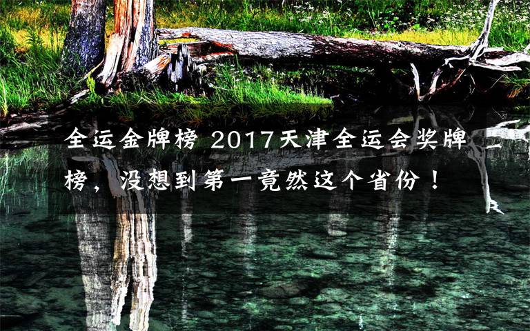 全运金牌榜 2017天津全运会奖牌榜,没想到第一竟然这个省份!