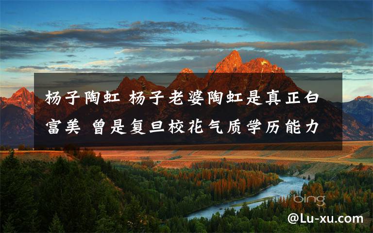 杨子陶虹 杨子老婆陶虹是真正白富美 曾是复旦校花气质学历能力十分出众