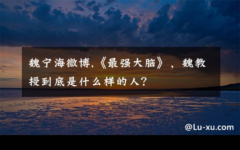 魏宁海微博,《最强大脑》，魏教授到底是什么样的人？