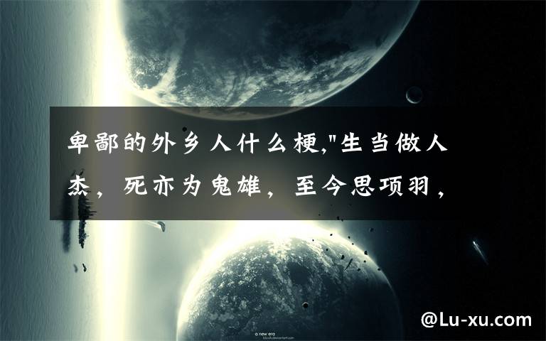 卑鄙的外乡人什么梗,