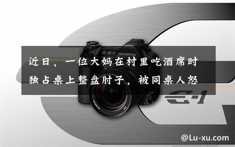 近日,一位大妈在村里吃酒席时独占桌上整盘肘子,被同桌人怒怼后她的反应令人窒息