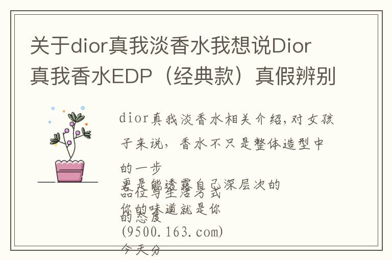 关于dior真我淡香水我想说Dior真我香水EDP(经典款)真假辨别