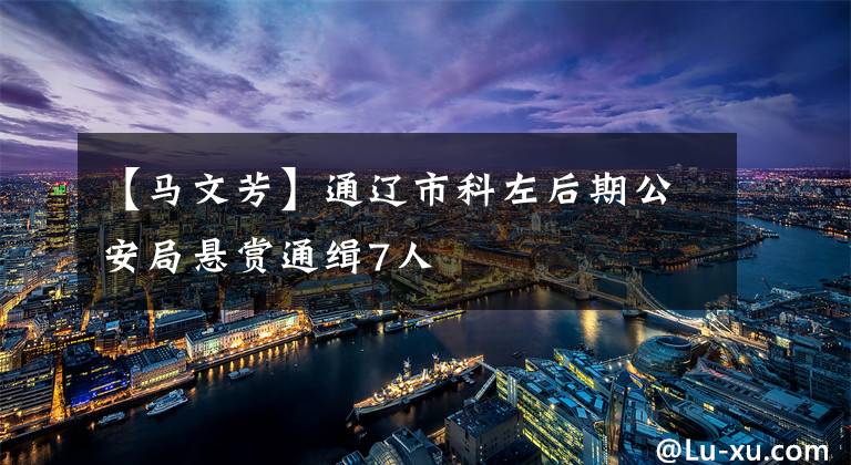 【马文芳】通辽市科左后期公安局悬赏通缉7人