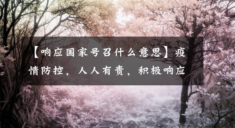 【响应国家号召什么意思】疫情防控,人人有责,积极响应政府号召