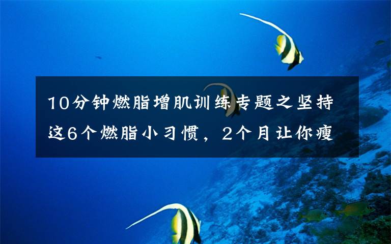 10分钟燃脂增肌训练专题之坚持这6个燃脂小习惯，2个月让你瘦下来10斤
