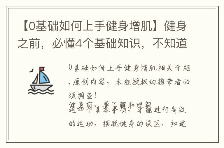 【0基础如何上手健身增肌】健身之前,必懂4个基础知识,不知道别说你会健身